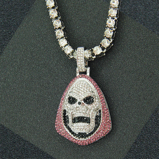 Red Cloak Skull Pendant