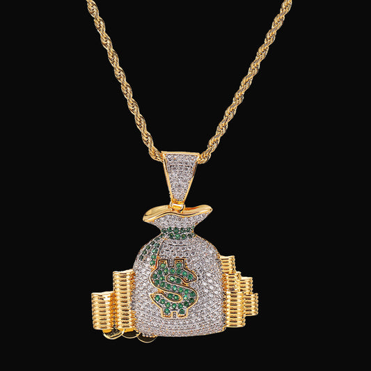 Creative Dollar $ Symbol Money Bag Pendant