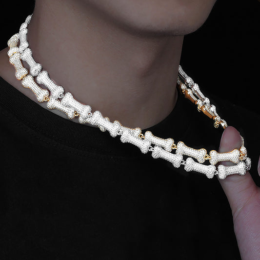 10mm Personalized Hip Hop Bone Ball Chain