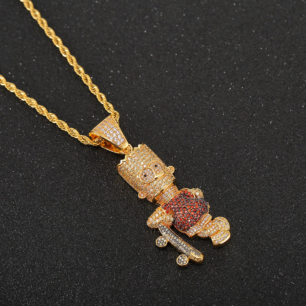 Simpson Skateboard Pendant