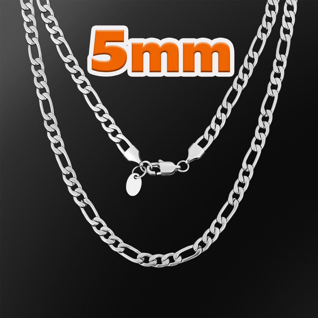 316L Titanium Steel 5mm Figaro Basic Chains