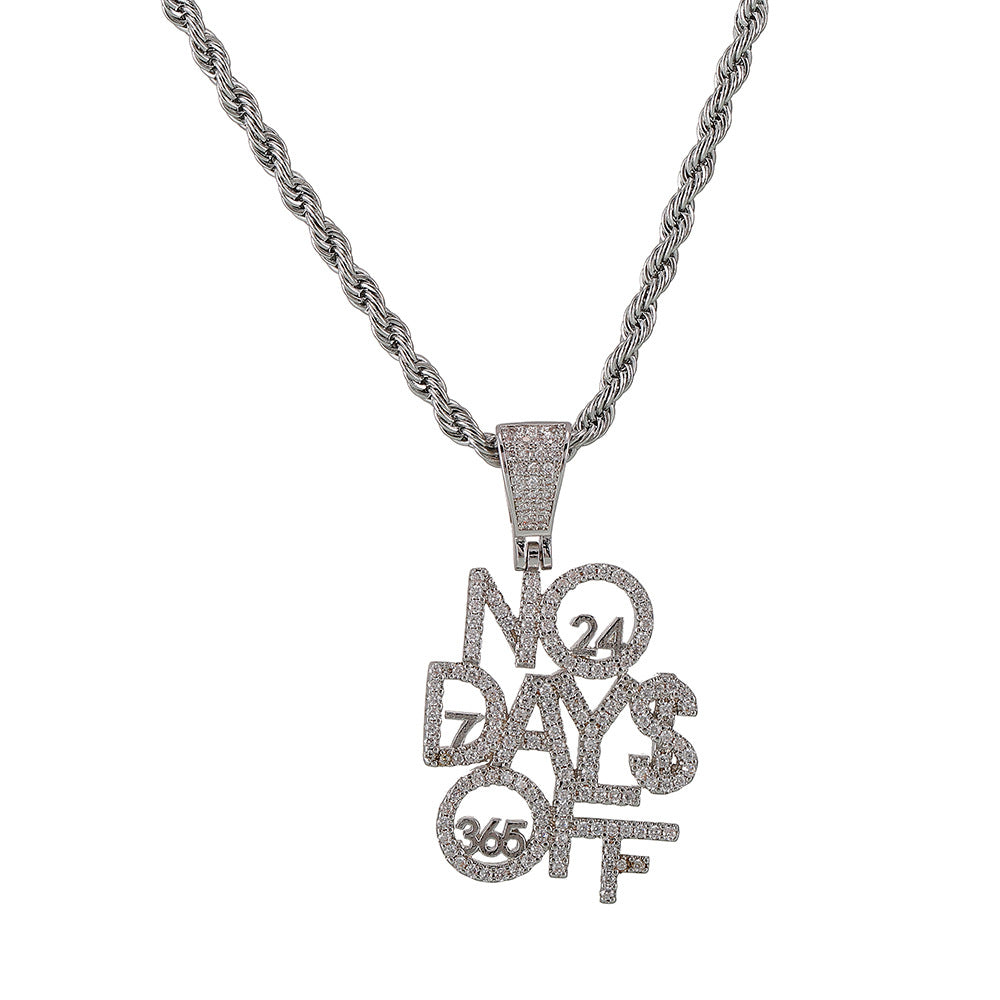 "No Day OFF" Digital Splicing Pendant