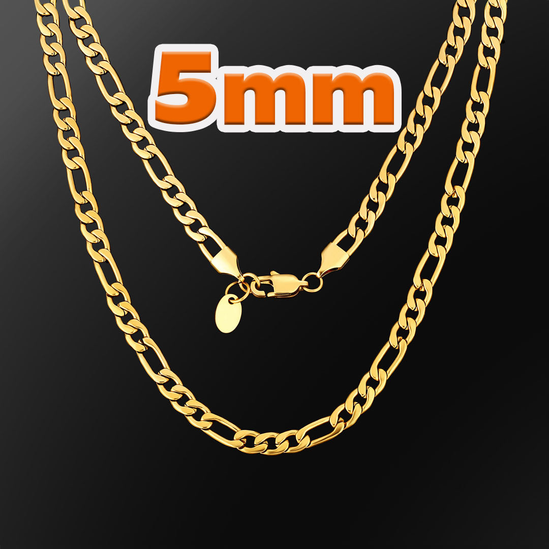316L Titanium Steel 5mm Figaro Basic Chains