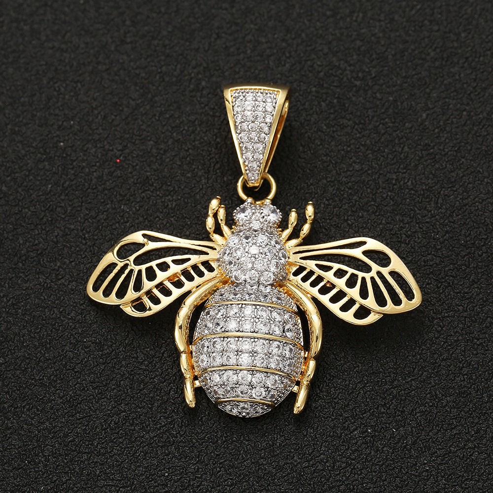 Honeybee Gold and Silver Bicolor Pendant
