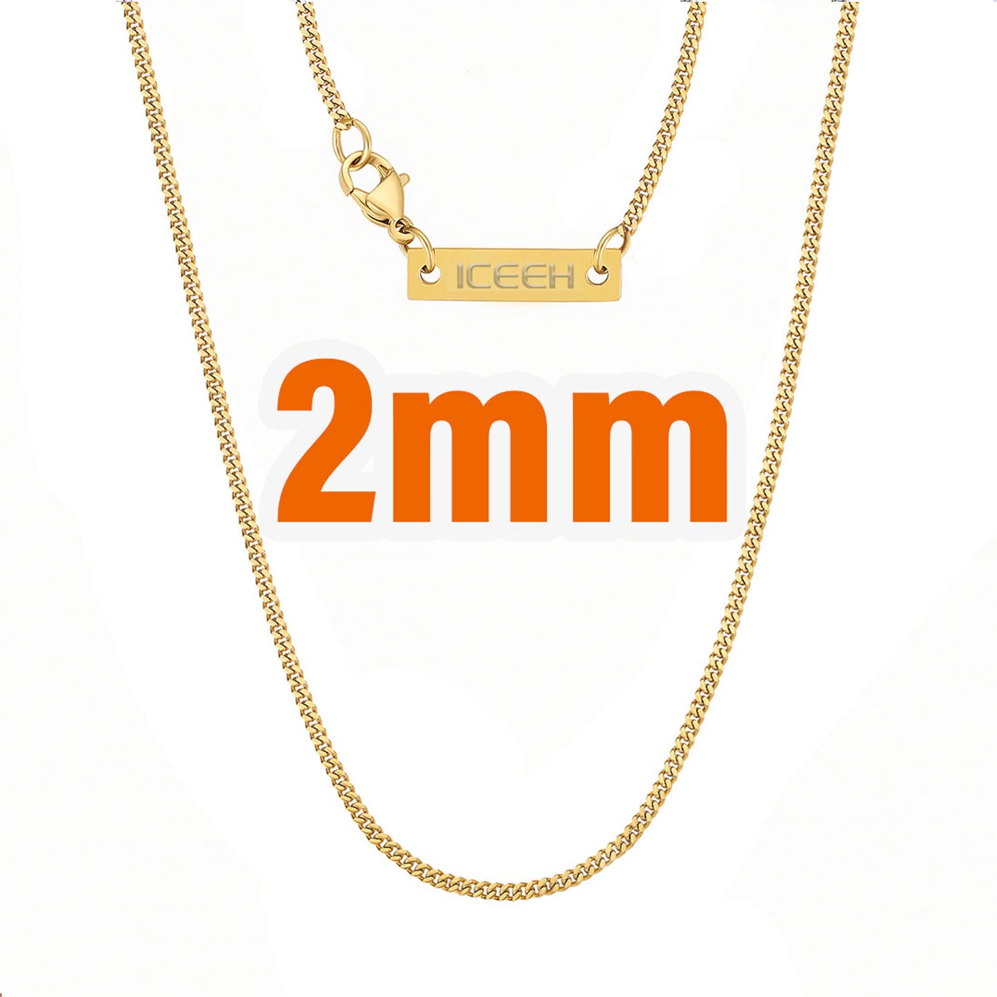 2/3/5mm316L Stainless Steel Cuban Basic Chains