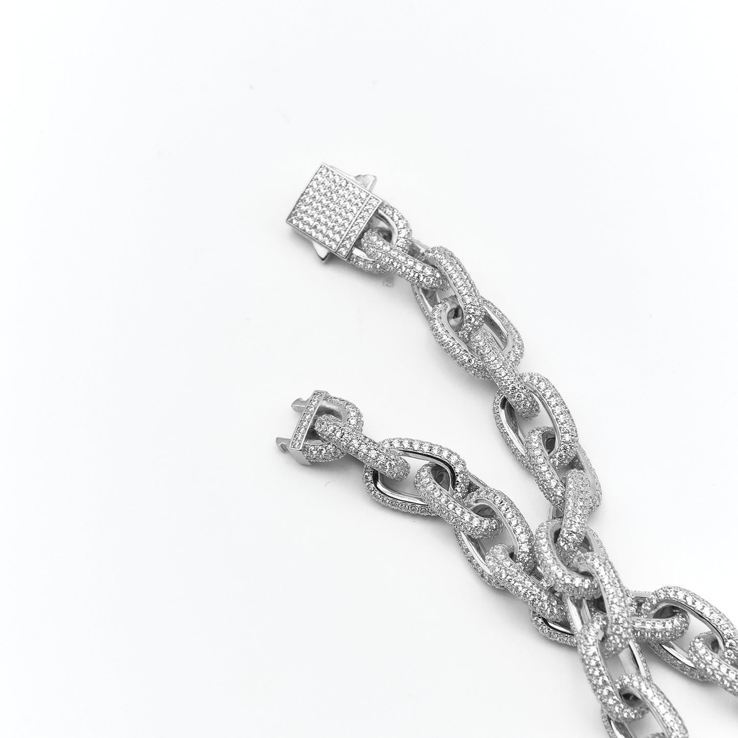 S925 10mm O Cross Cuban Chain
