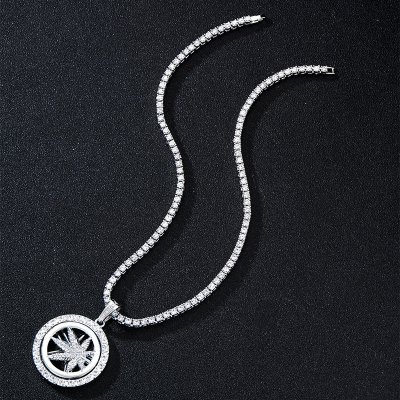 Circle Maple Leaf Pendant