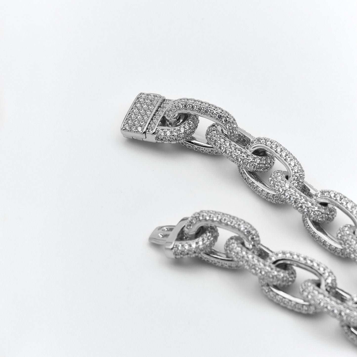 S925 10mm O Cross Chain Cuban Bracelet