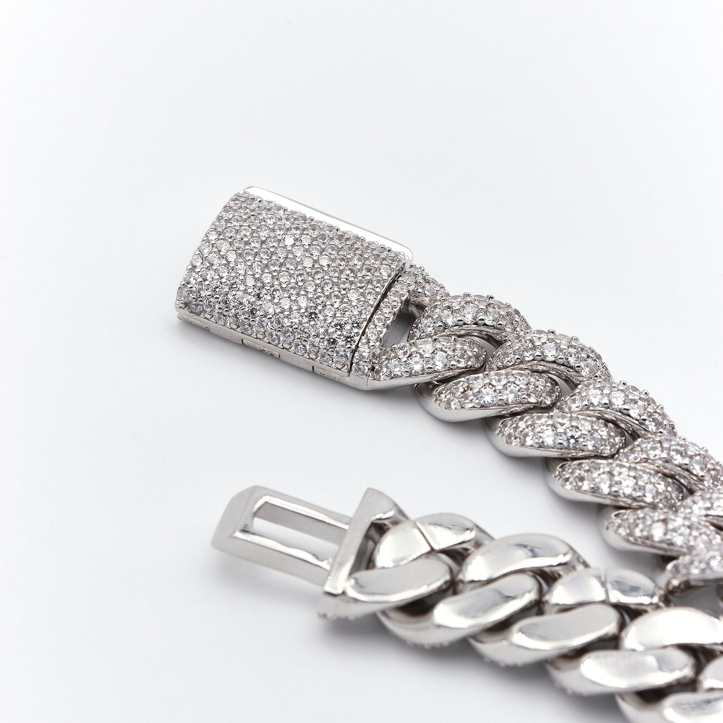 S925 14mm Classic Cuban Chain Bracelet