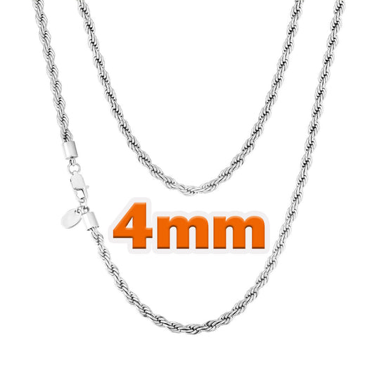 316L Stainless Steel 4mm Twist Basic Chains