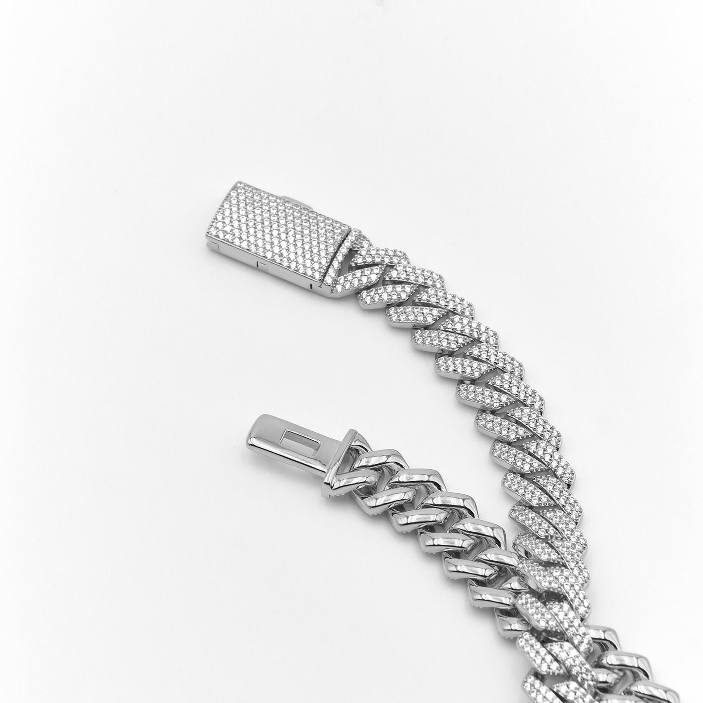 S925 Silver 12mm Classic Trapezoidal Cuban Chain