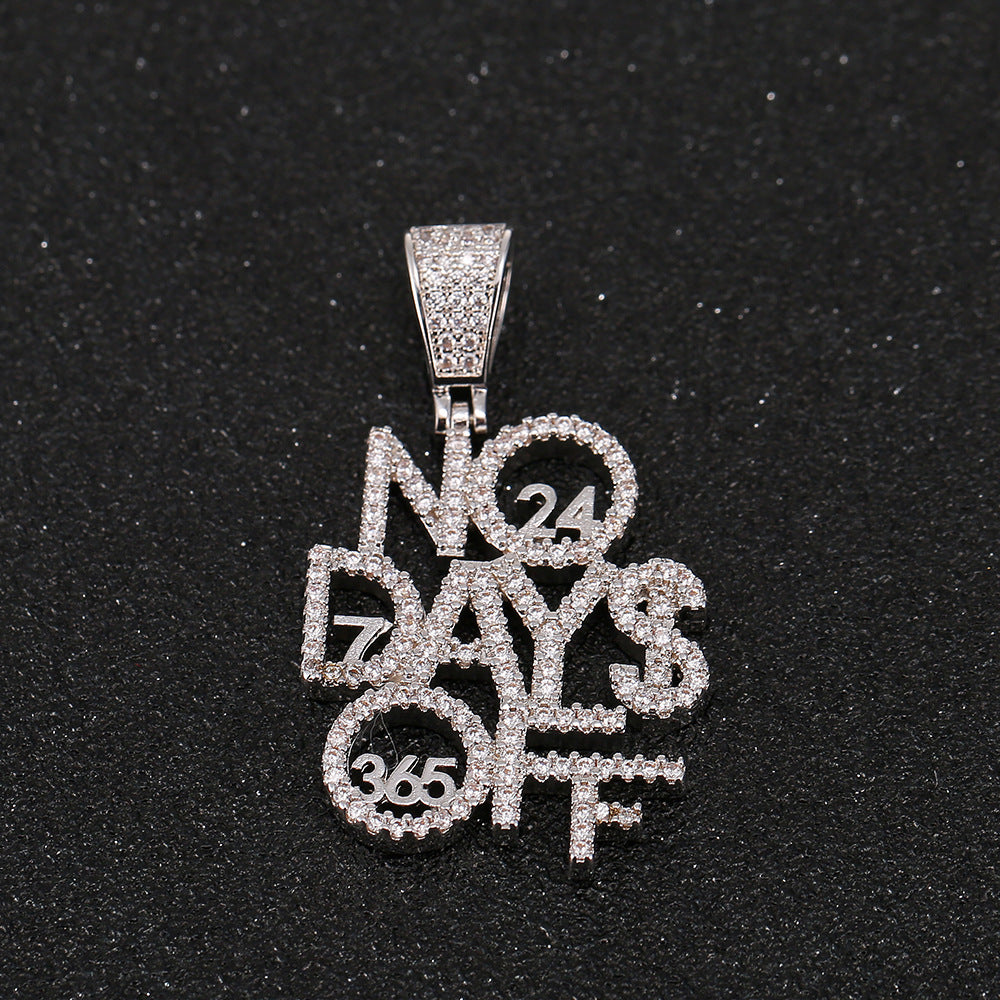 "No Day OFF" Digital Splicing Pendant