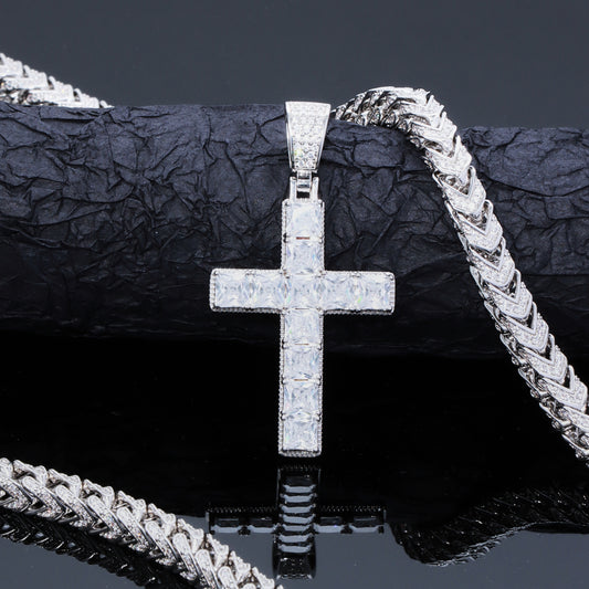 Holy Faith Princess Cut Cross Pendant
