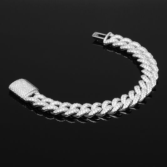 S925 14mm Classic Cuban Chain Bracelet