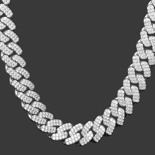 S925 20mm Extra Wide Rounded Corner Cuban Chain