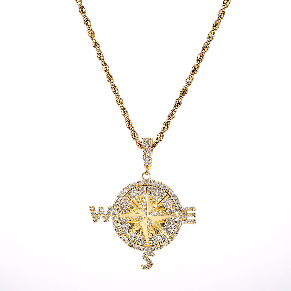 Hip Hop Compass Pendant
