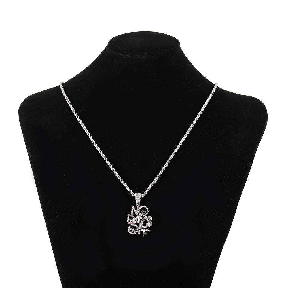 "No Day OFF" Digital Splicing Pendant