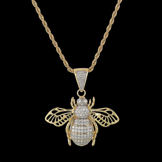 Honeybee Gold and Silver Bicolor Pendant