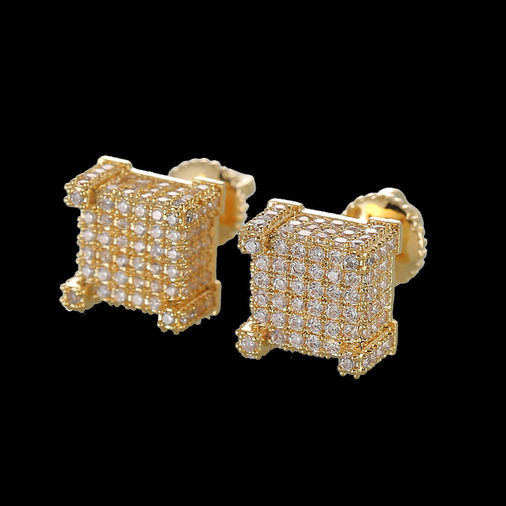 Micro-set Luxury Cube Earrings
