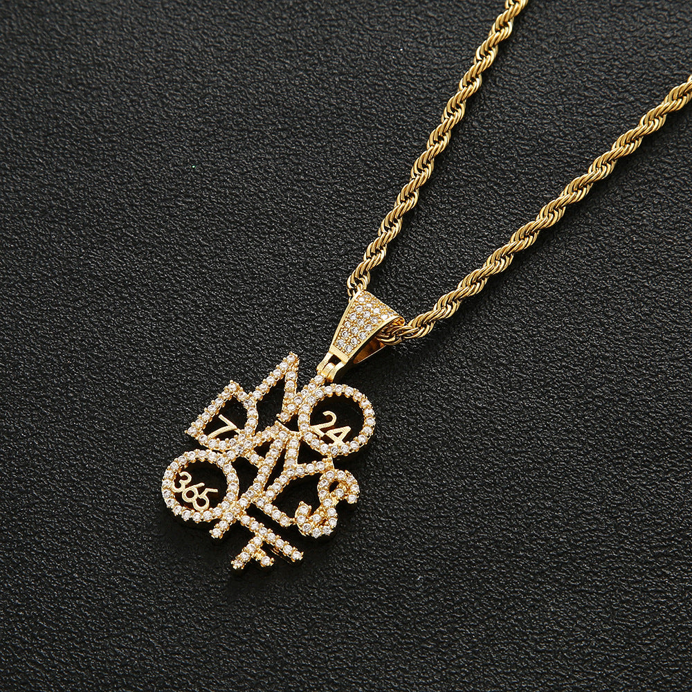 "No Day OFF" Digital Splicing Pendant