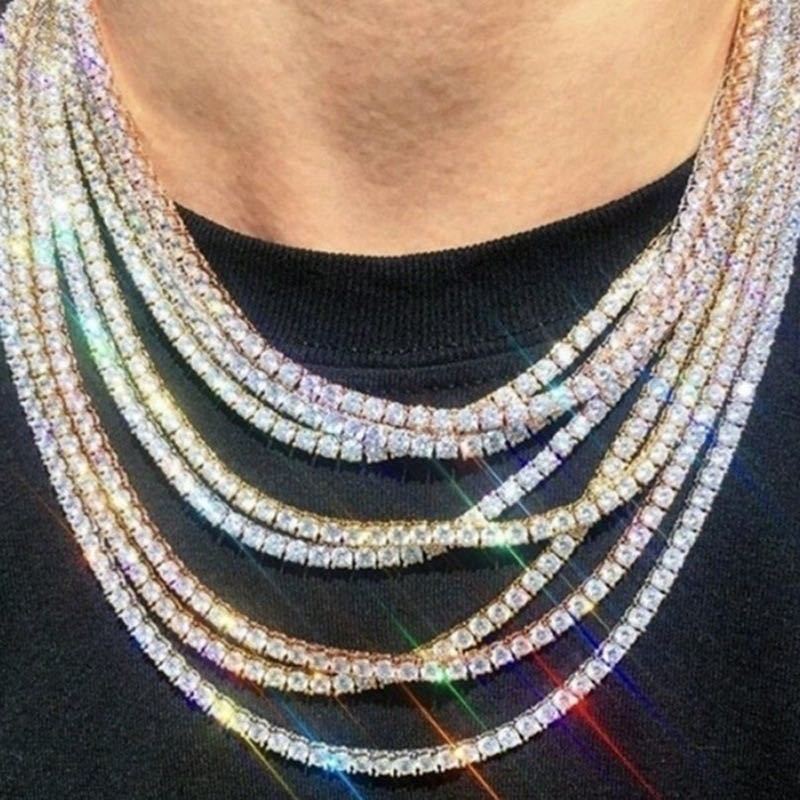 Rose Gold Single Row Tennis Chain