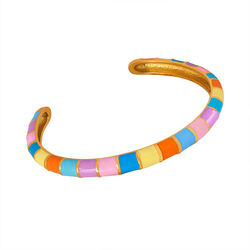 18K Gold Dopamine Bracelet in Titanium and Steel