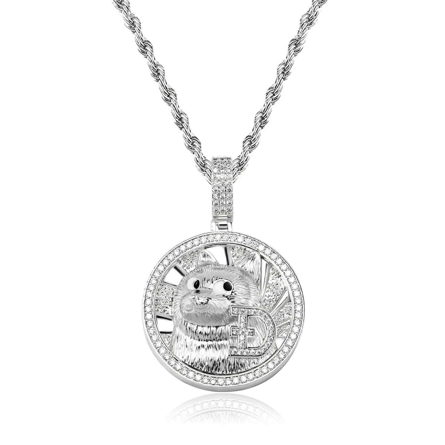 Hiphop Punk Doge Head Pendant