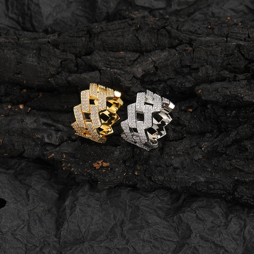 Cuban Chain Openwork Ring
