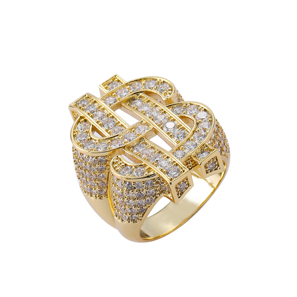 Dollar Sign Hip Hop Ring