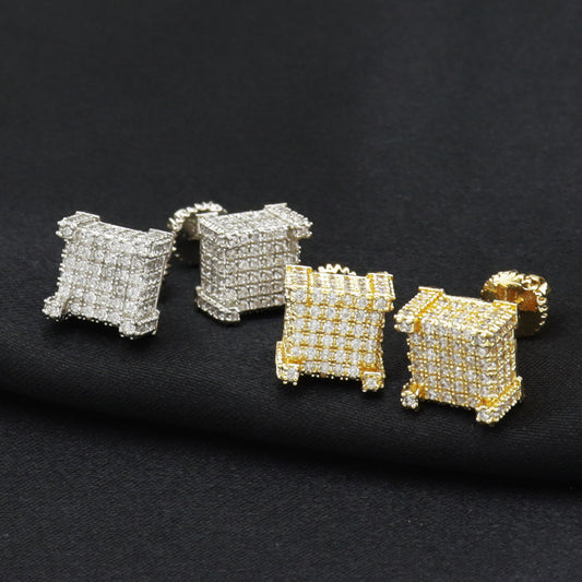 Micro-set Luxury Cube Earrings