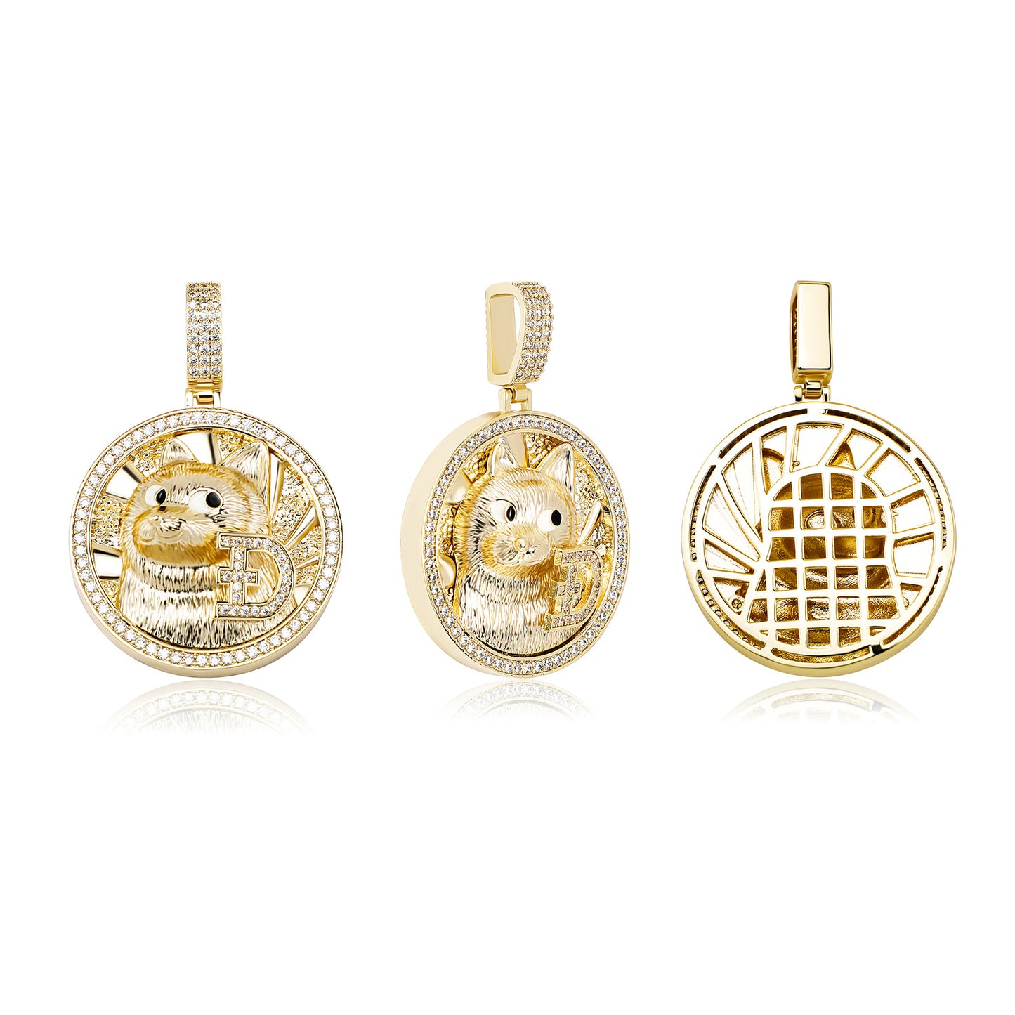 Hiphop Punk Doge Head Pendant