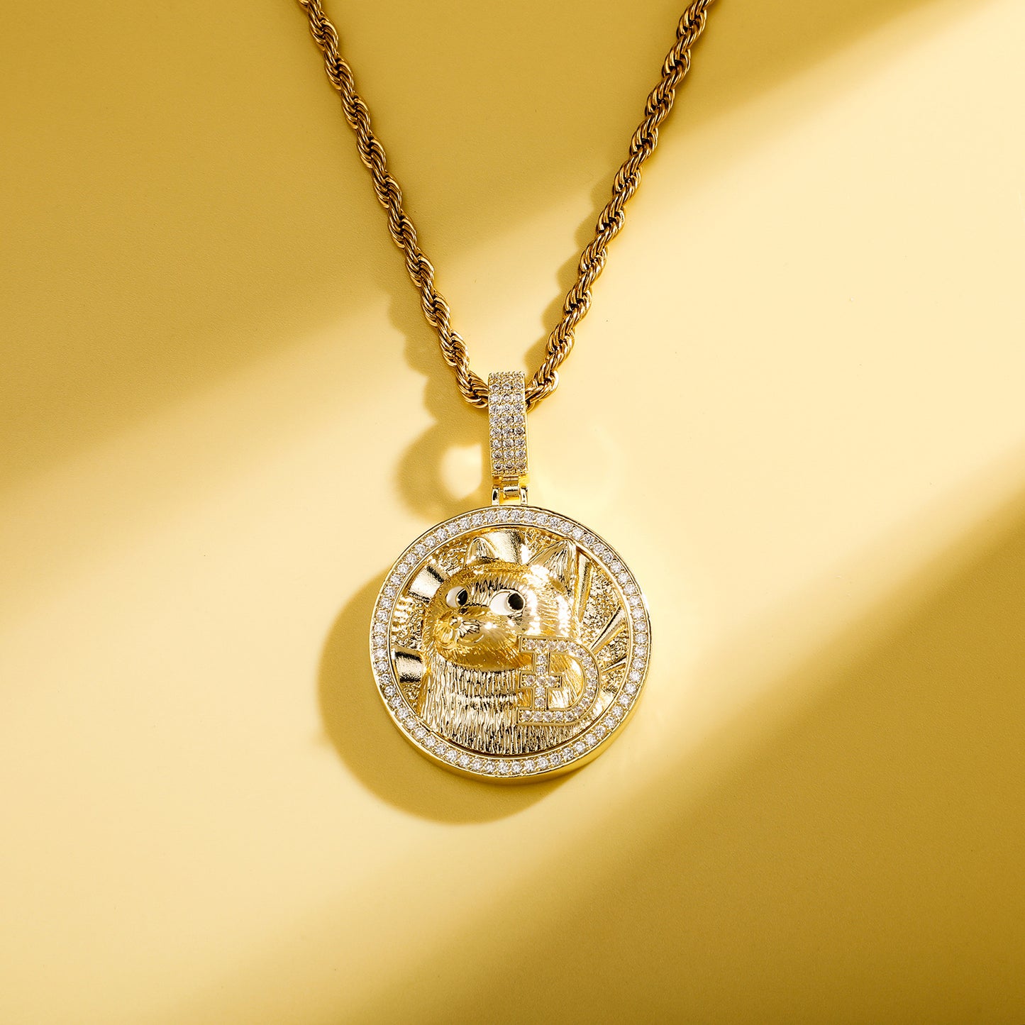 Hiphop Punk Doge Head Pendant