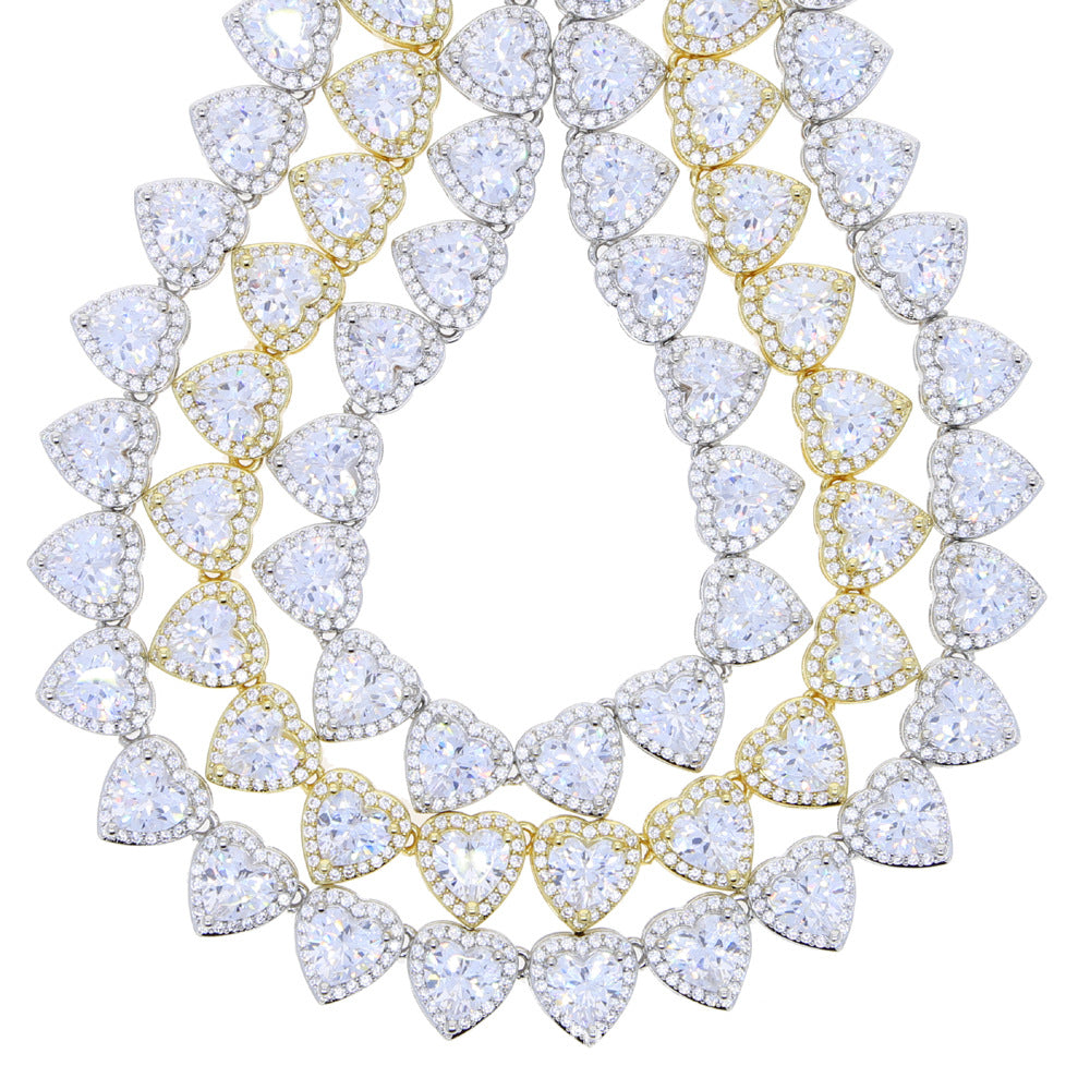 10mm Heart Cut Tennis Chain