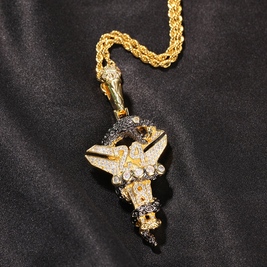 Kobe Black Mamba Viper Cross Pendant