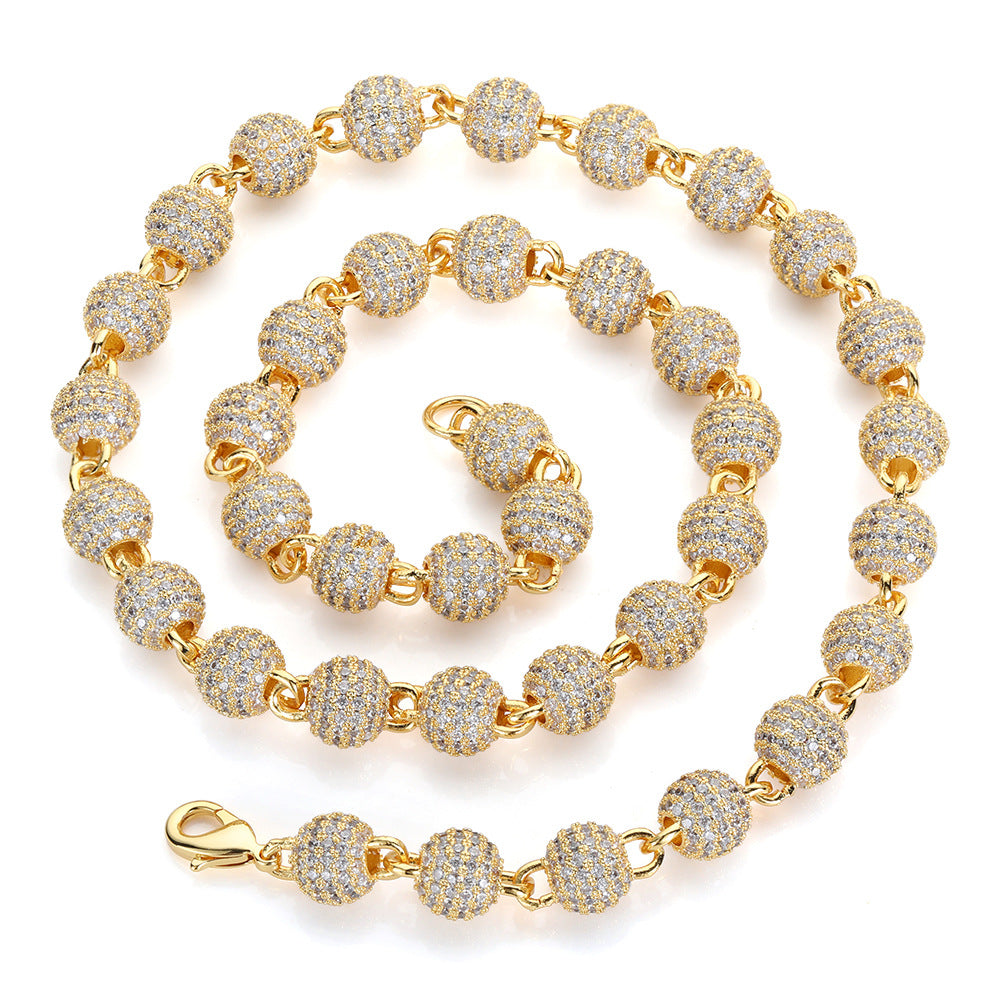 8mm Full Diamond Hedgehog Ball Chain