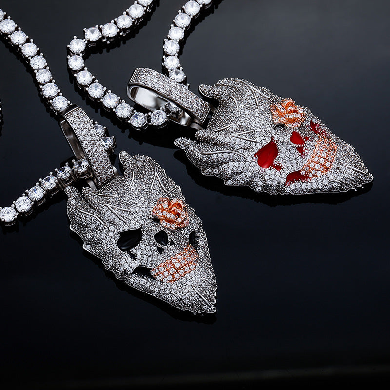 Flame Rose Hell Ghost Pendant