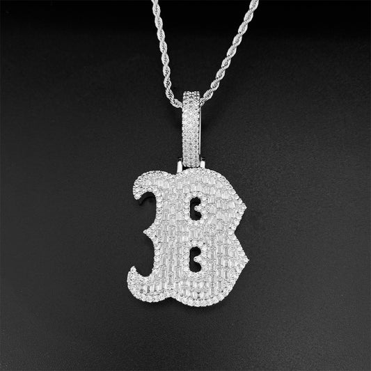 Letter B Hip Hop Pendant