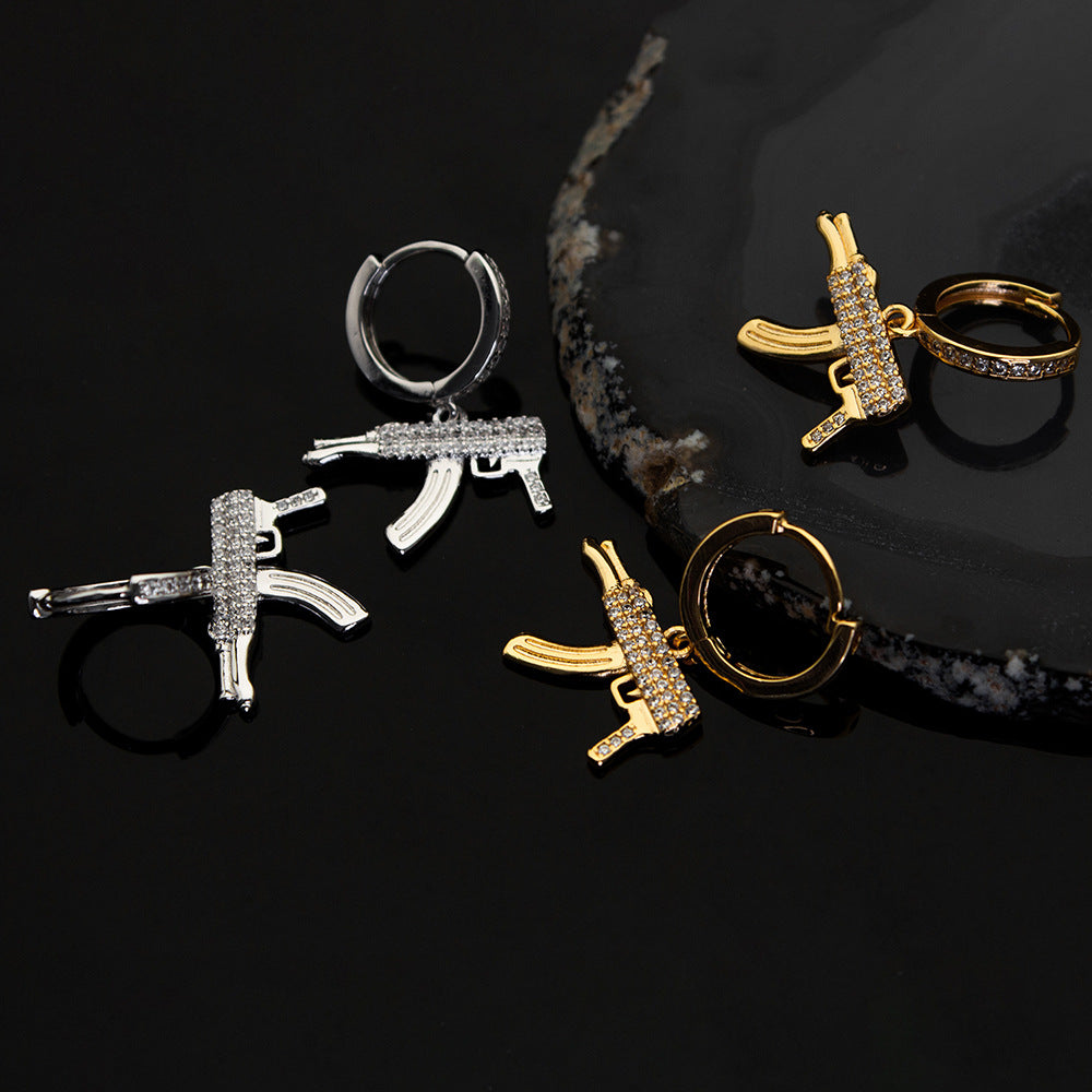 Hip Hop Pistol Earrings