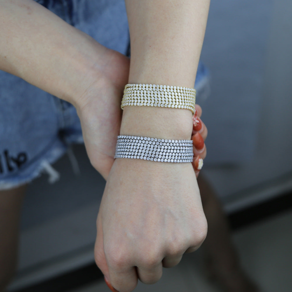 2mm Full Star 7 Rows Women's Tennis Bracelet