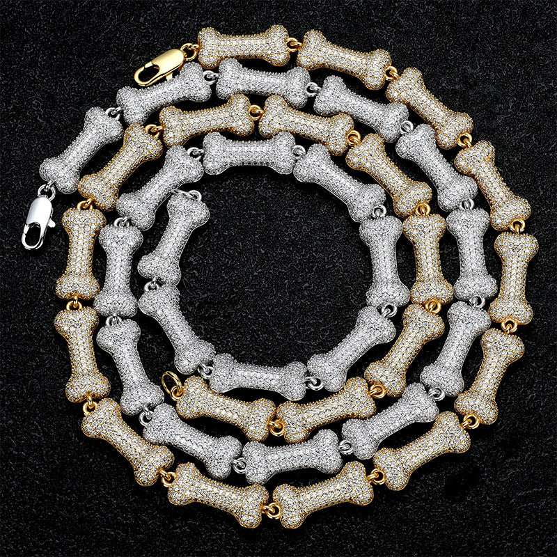 10mm Personalized Hip Hop Bone Ball Chain