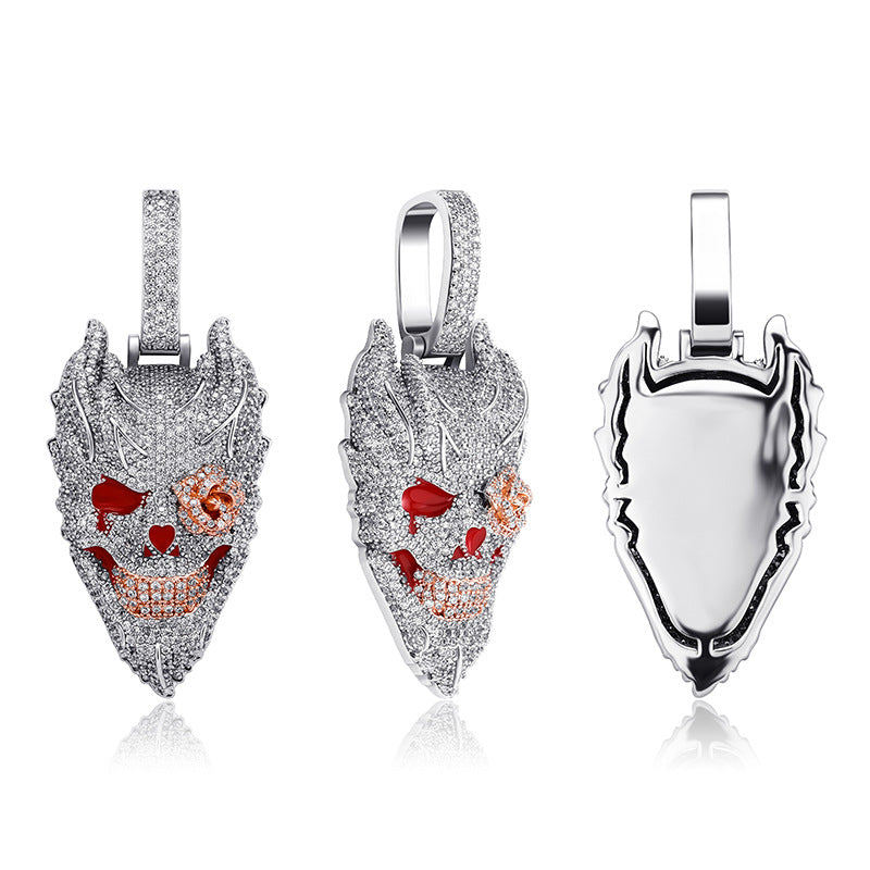 Flame Rose Hell Ghost Pendant