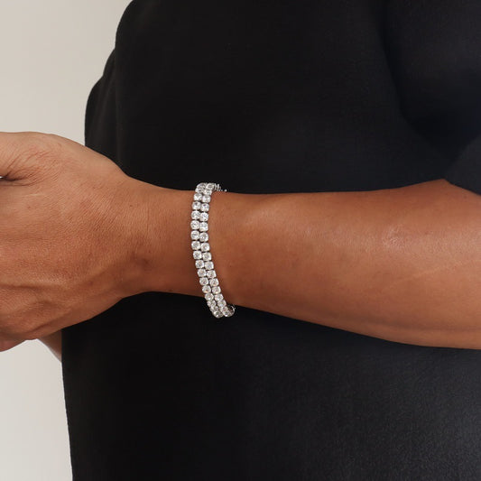 8mm Double Row Tennis Bracelet