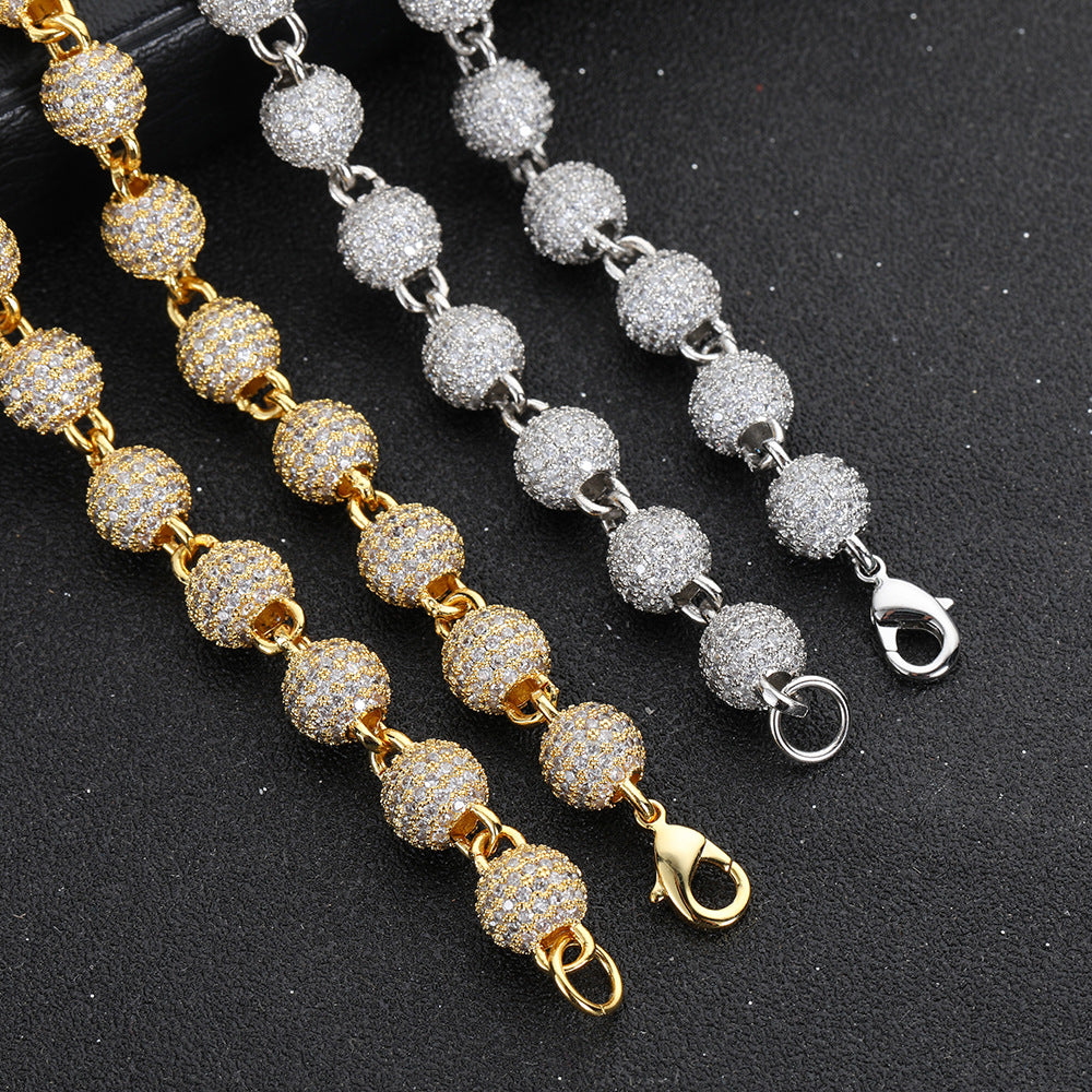 8mm Full Diamond Hedgehog Ball Chain