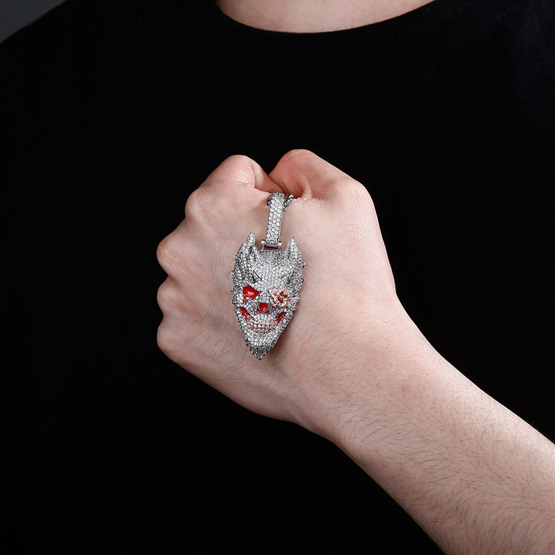 Flame Rose Hell Ghost Pendant