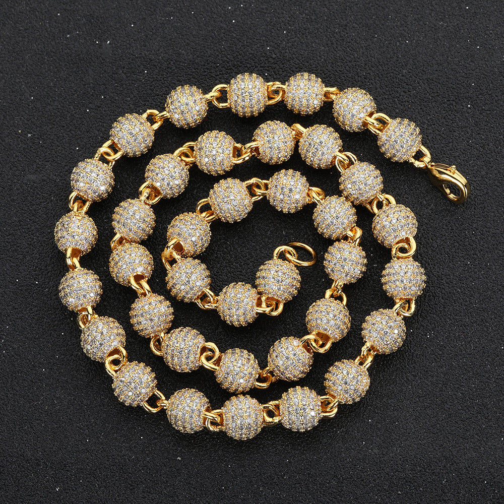 8mm Full Diamond Hedgehog Ball Chain