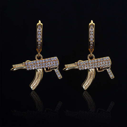 Hip Hop Pistol Earrings