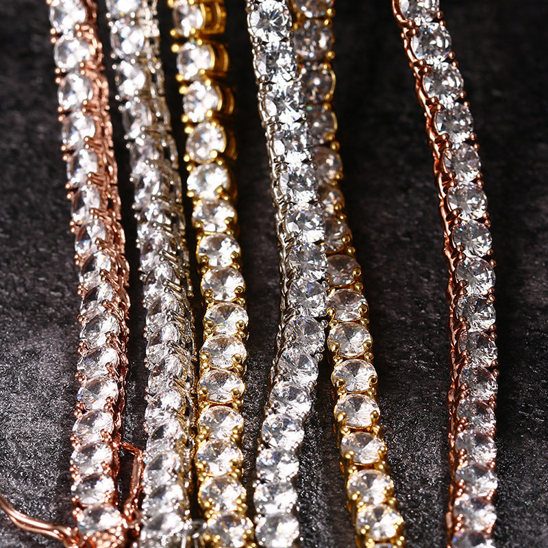 Rose Gold Single Row Tennis Chain