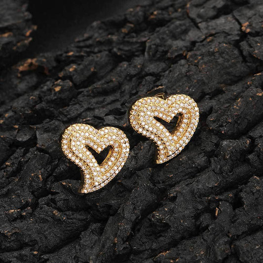 Cutout Crooked Heart Earrings