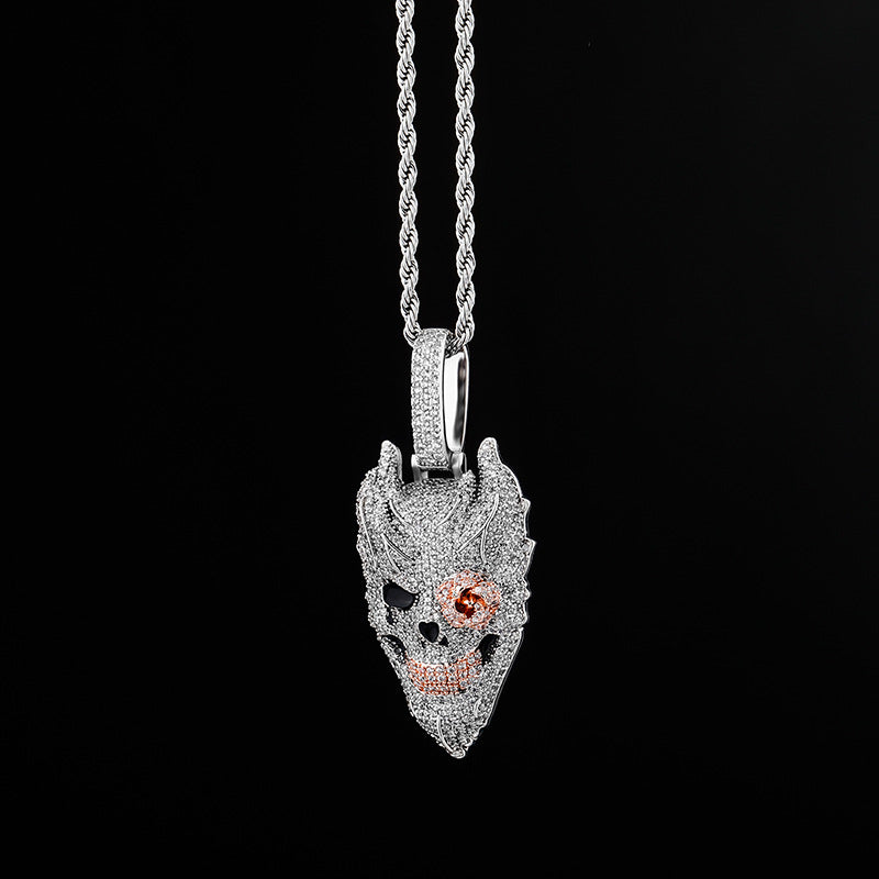 Flame Rose Hell Ghost Pendant