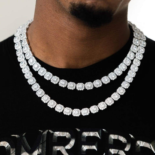 Sugar Cube Diamonds Short Men Tennis Chain